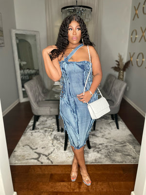 “Do Some Damage” Denim dress